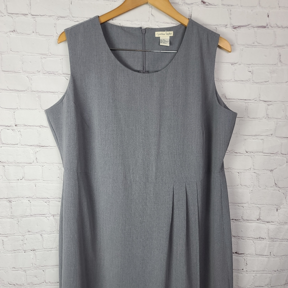Cynthia Taylor Sleeveless Maxi Dress. Gray 1X